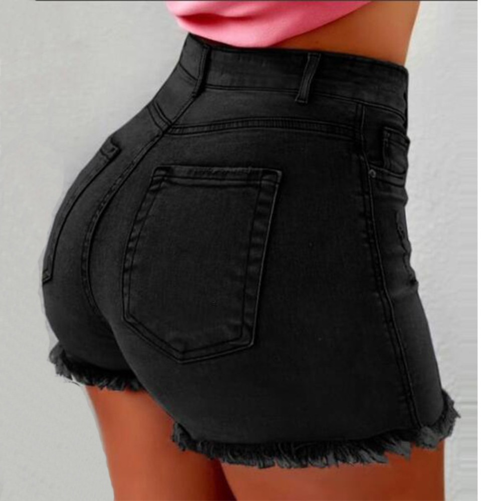 Women's High Waisted Distresse - Shorts Denim Frayed review and price