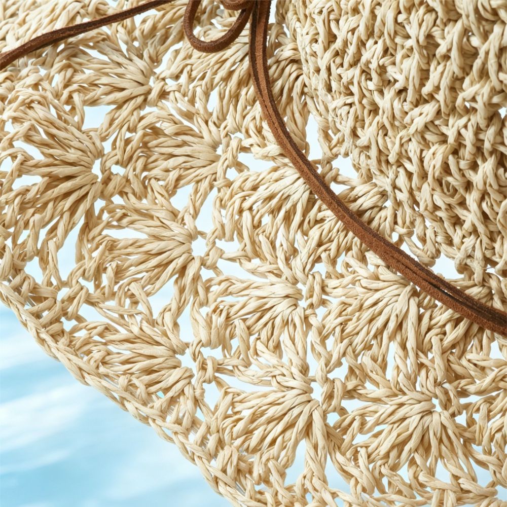 Handwoven Crochet Straw Hat Wi - Hat Floppy Wide review and price