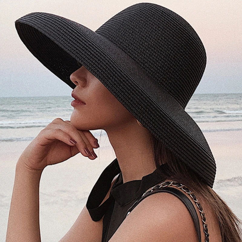 2023 New Summer Ladies Solid P - Hat Floppy Wide review and price