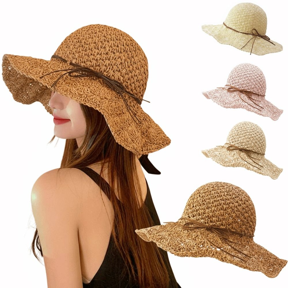 Handwoven Crochet Straw Hat Wi - Hat Floppy Wide review and price
