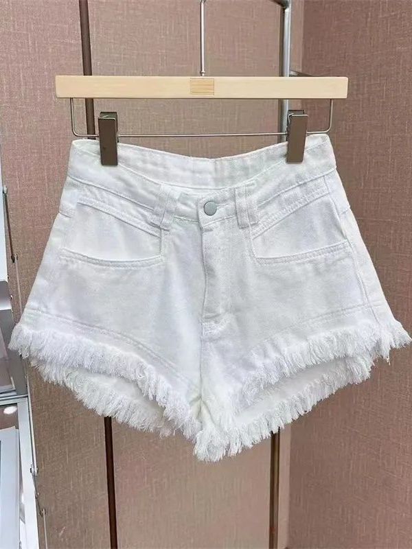 Casual Korean Style Frayed Hem - Shorts Denim Frayed review and price